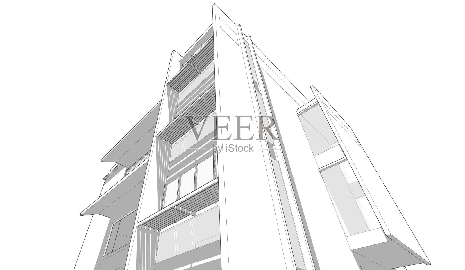 建筑图纸插画图片素材