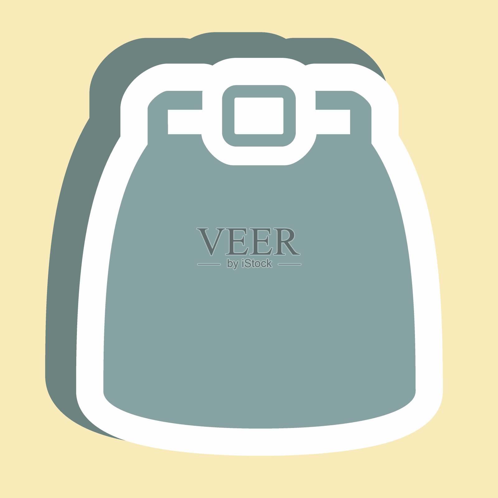 贴纸裙-3,简单的插图,可编辑的描边插画图片素材