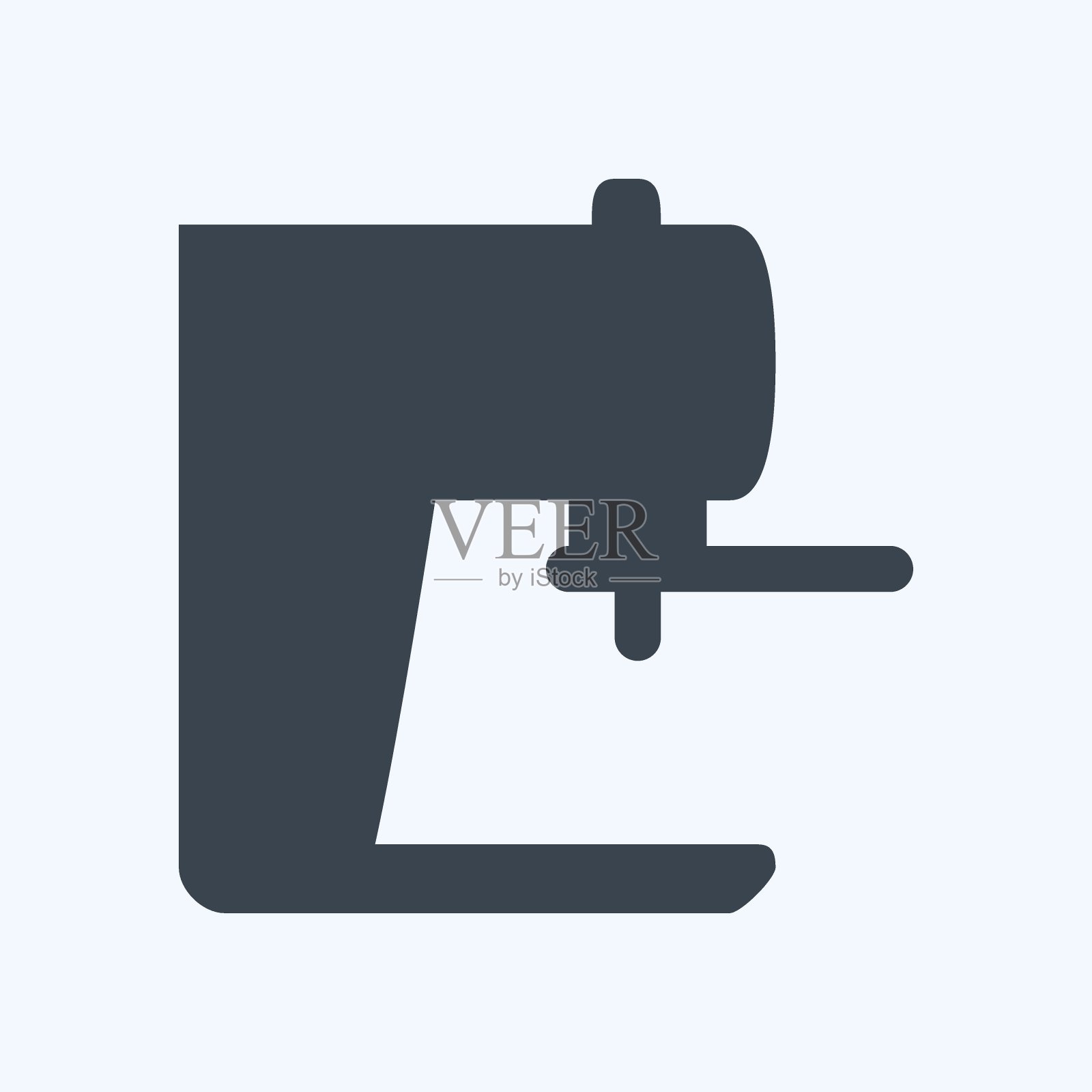 图标浓缩咖啡机-字形风格-简单的插图,可编辑的描边插画图片素材