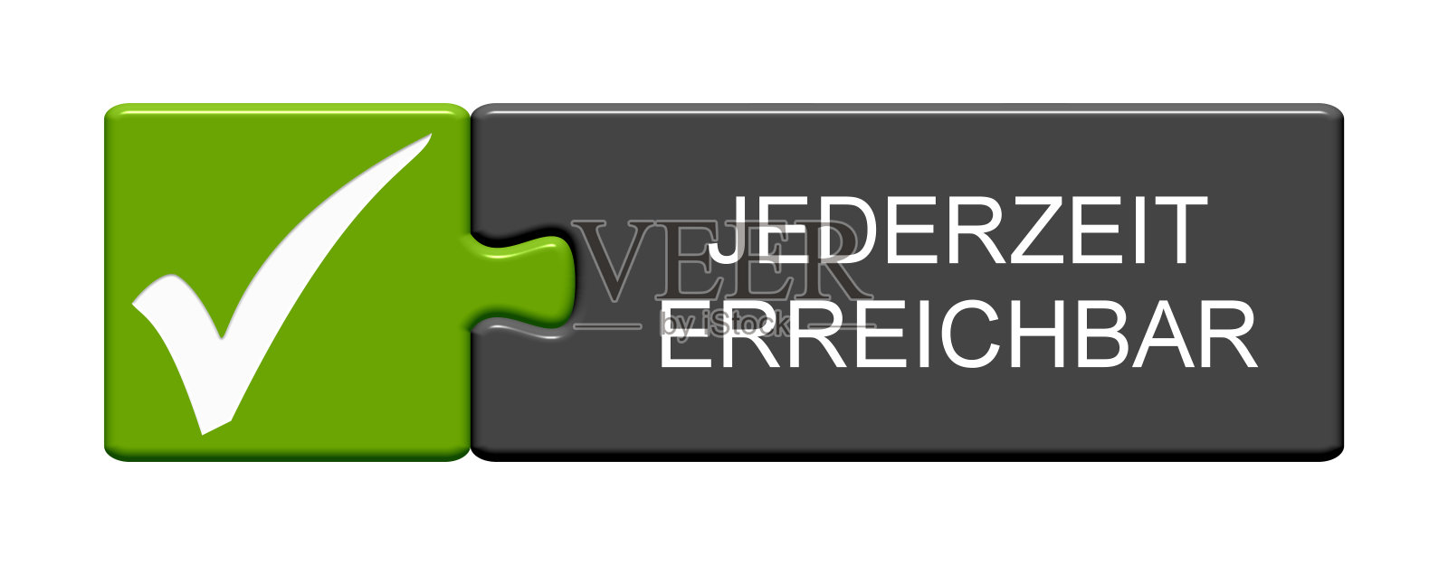 总是可在德语-拼图按钮图标插画图片素材