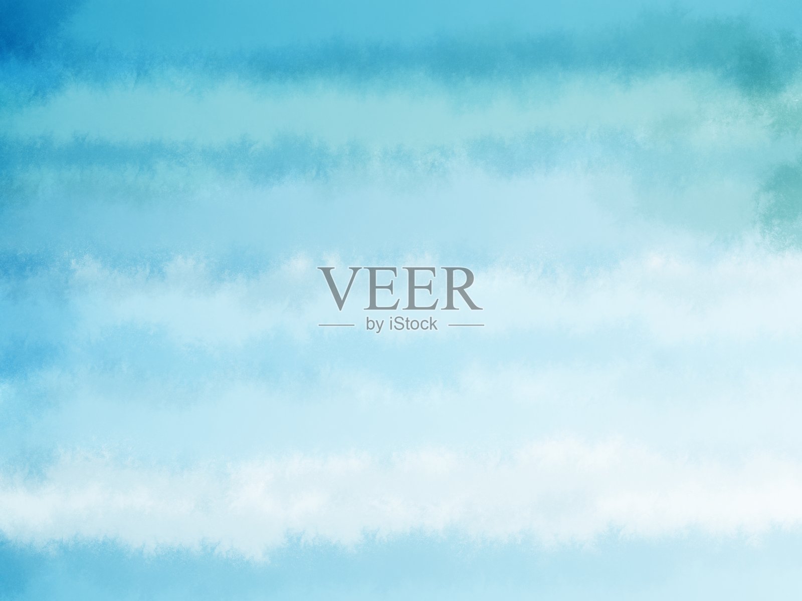 蓝色空间用于文案写作,云水色彩插画图片素材