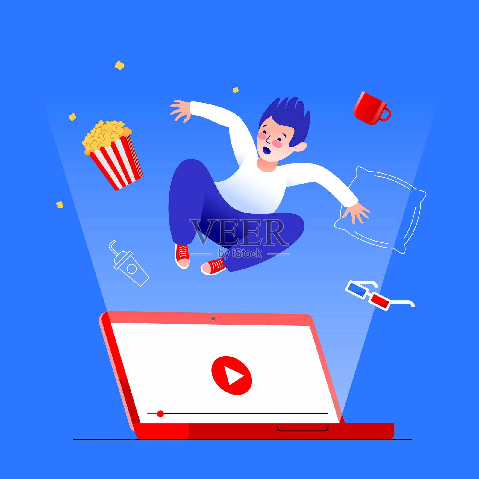 电影时间到了插画图片素材