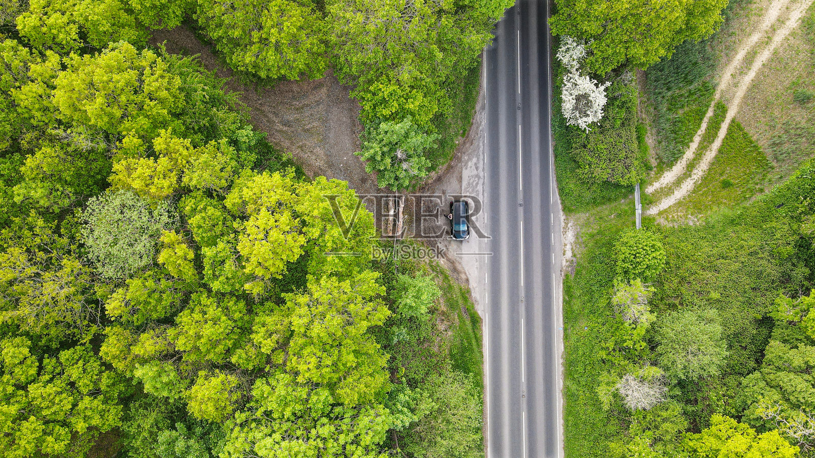 乡村公路鸟瞰图照片摄影图片