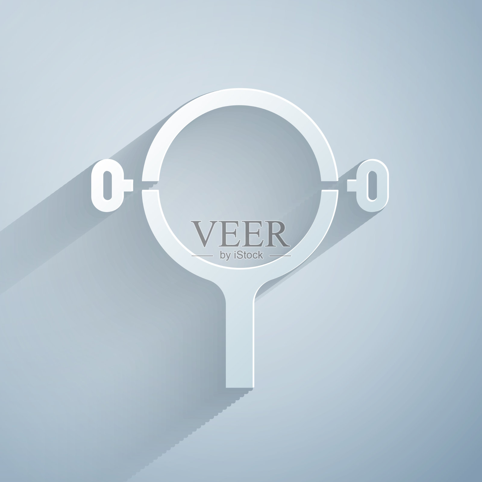 剪纸过滤器扳手图标孤立在灰色上插画图片素材