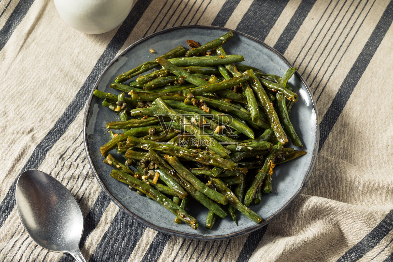 健康的自制烤青豆照片摄影图片