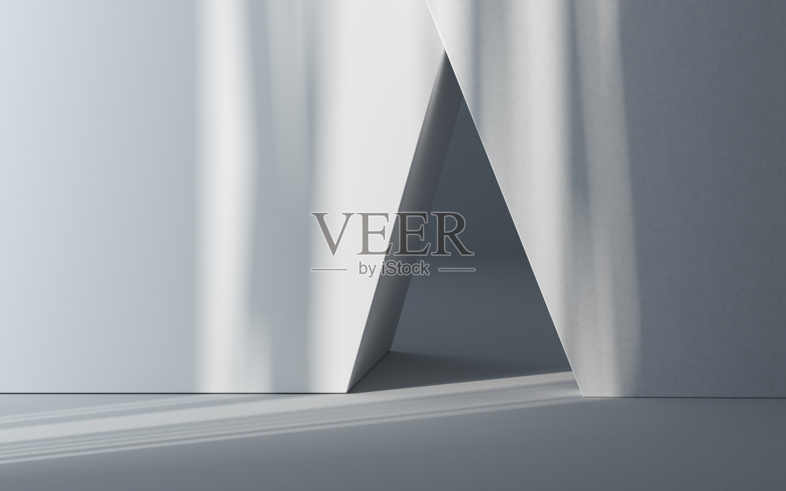 白色空房间,3d渲染。照片摄影图片