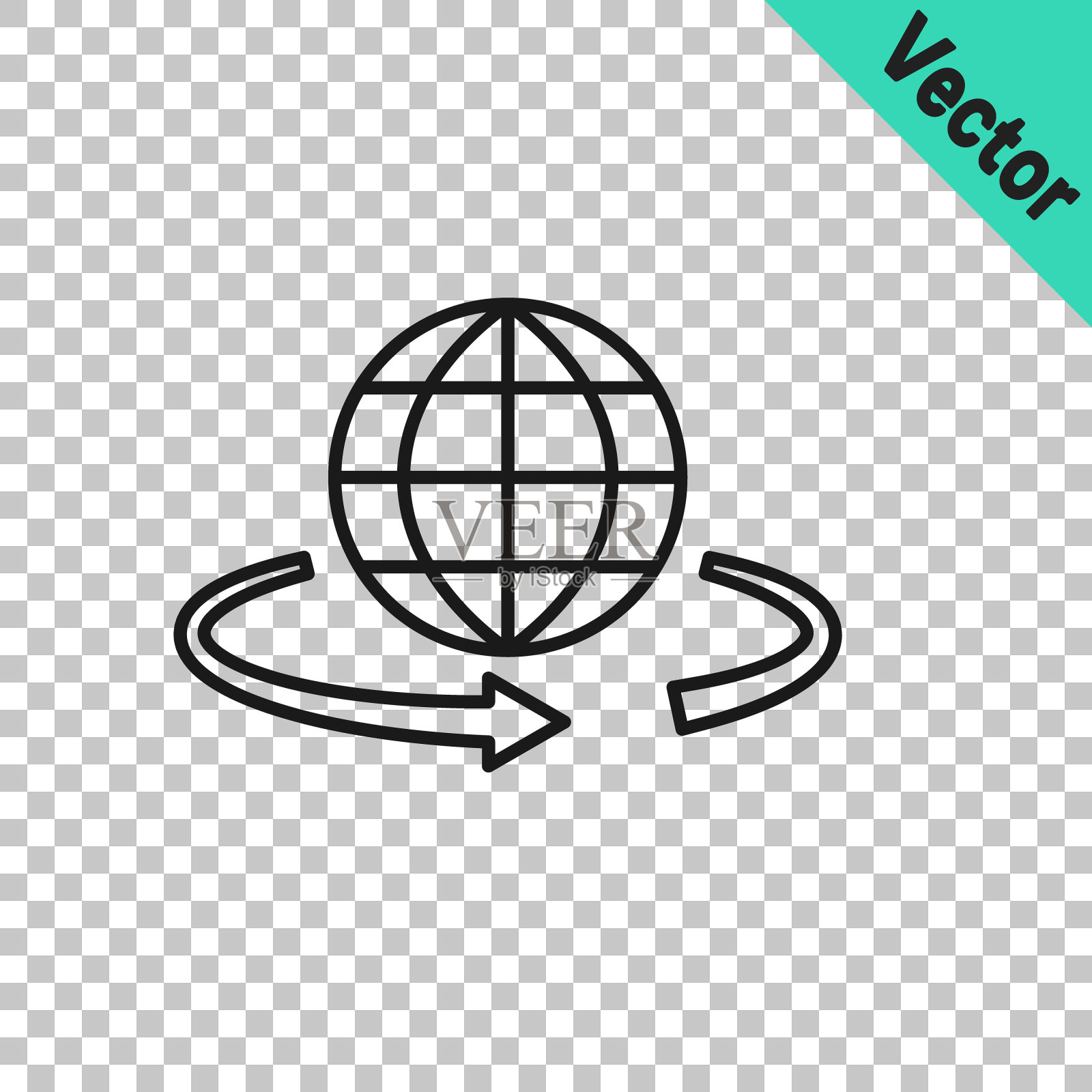 黑线3d建模图标孤立在透明的背景上。增强现实或虚拟现实。向量插画图片素材