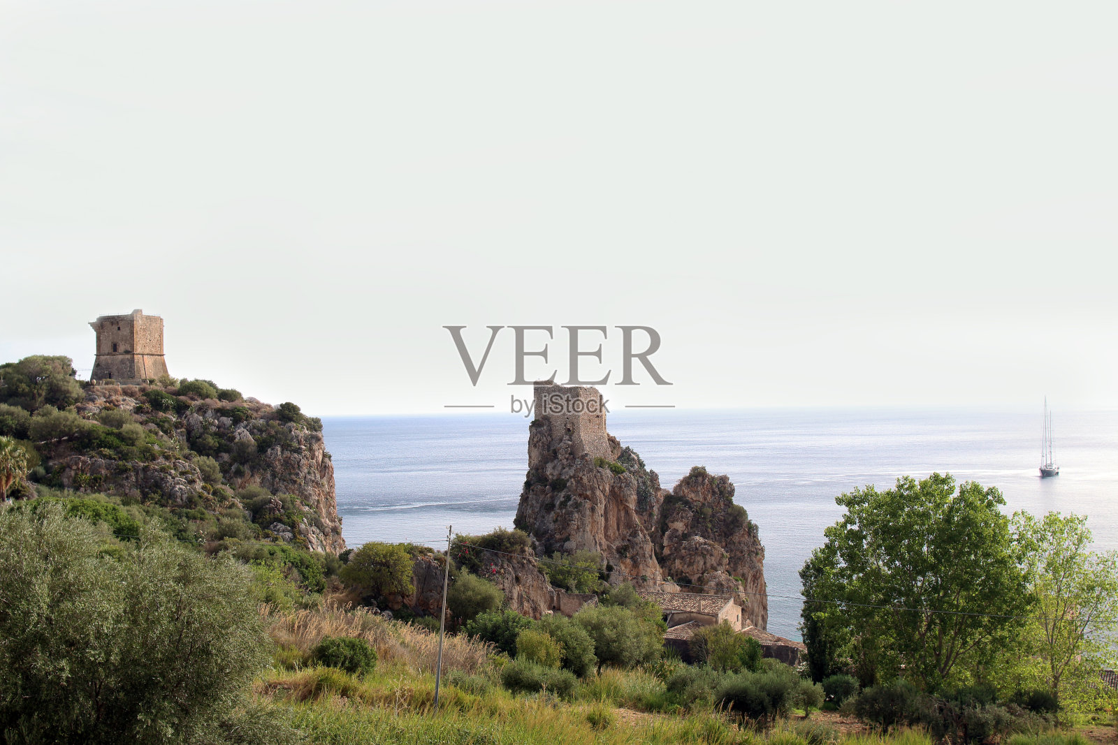 意大利西西里岛斯科贝罗的金枪鱼渔业。照片摄影图片