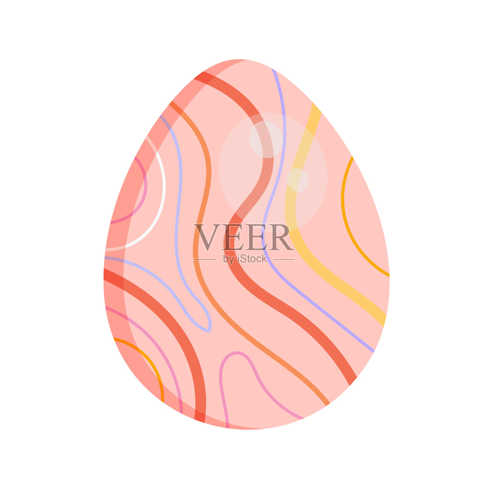 复活节彩蛋。孤立的矢量图像在白色背景。矢量插图。插画图片素材