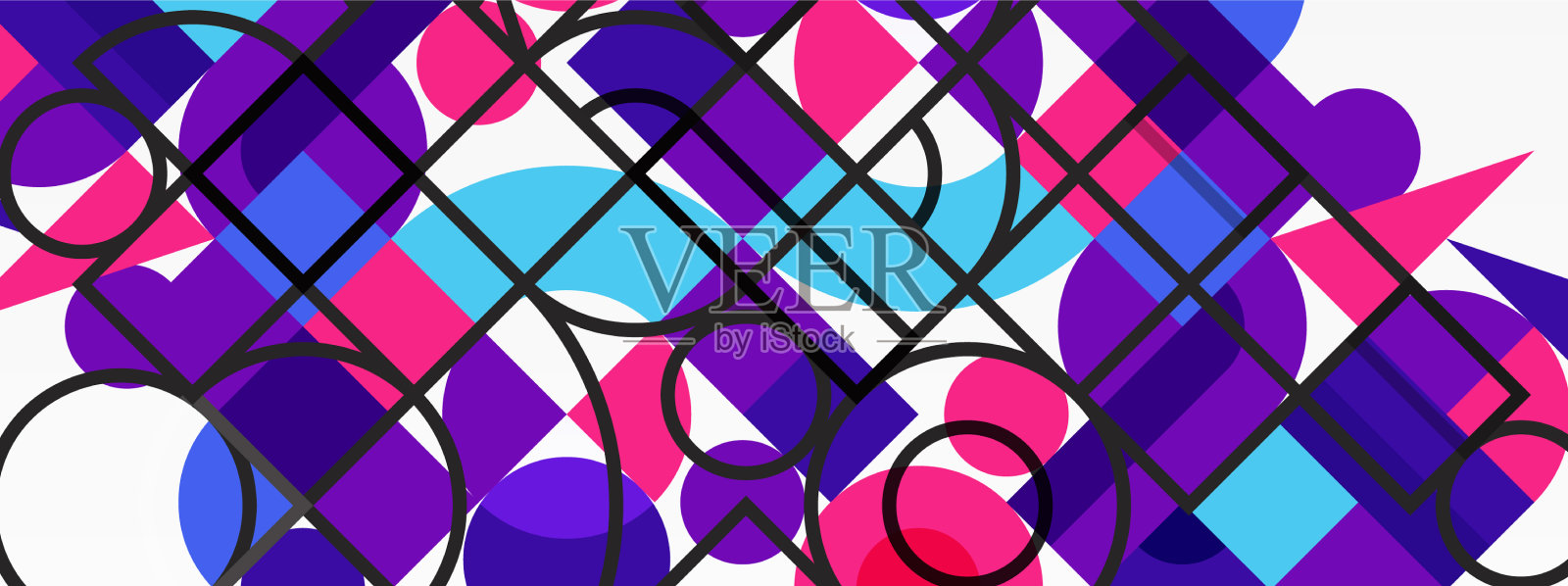 最小几何抽象背景圈插画图片素材