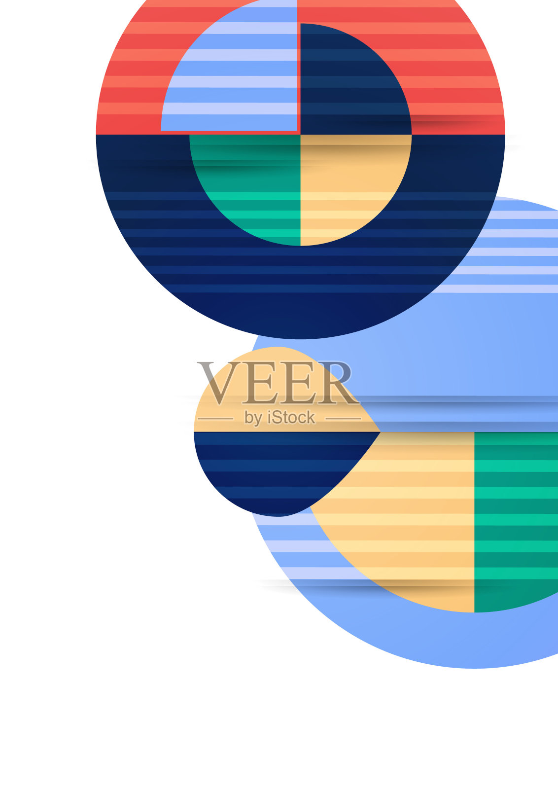 圆形抽象背景,几何圆形现代设计模板。向量插画图片素材