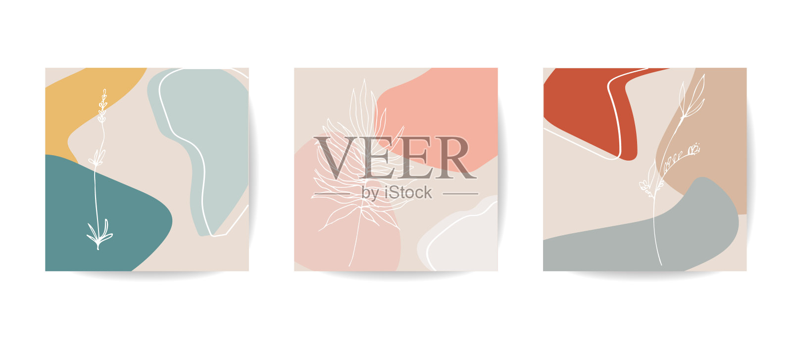 创造性的可编辑的向量表封面设计在白色。插画图片素材