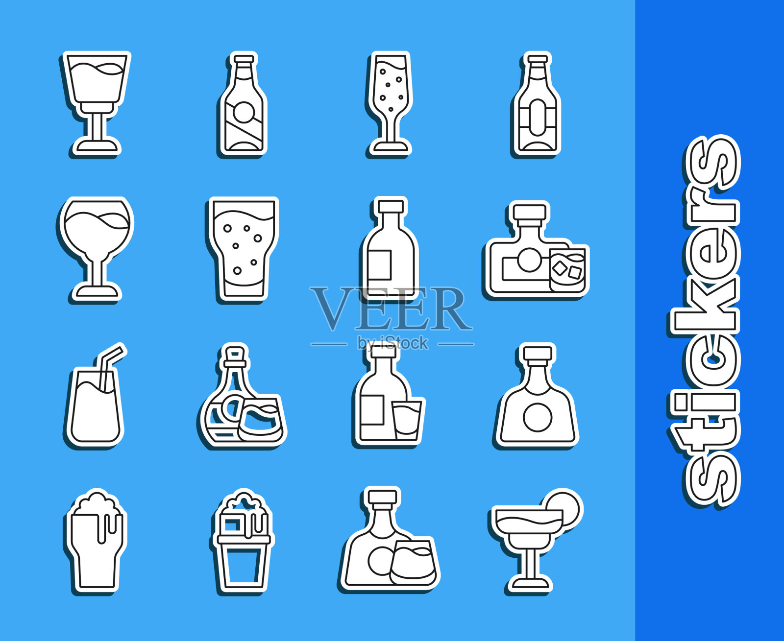鸡尾酒,龙舌兰,威士忌,还有图标素材