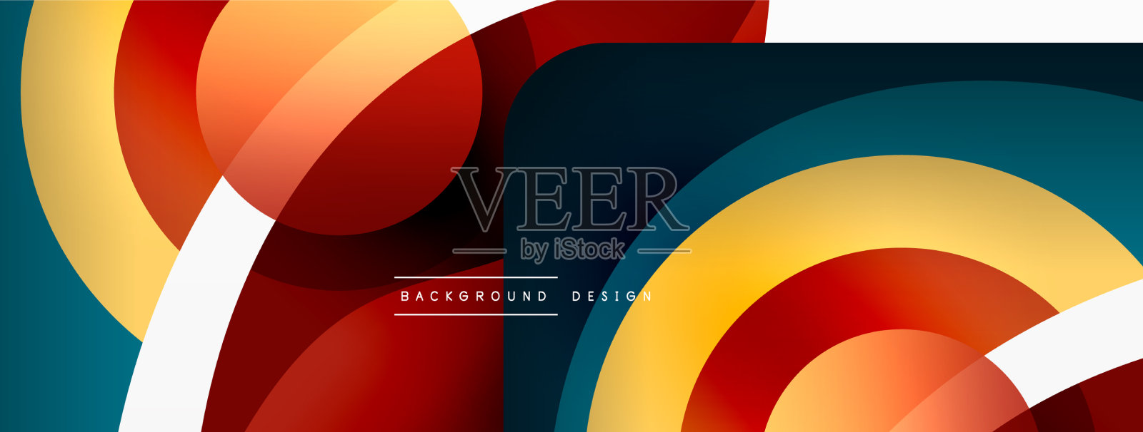 抽象背景与颜色几何形状插画图片素材