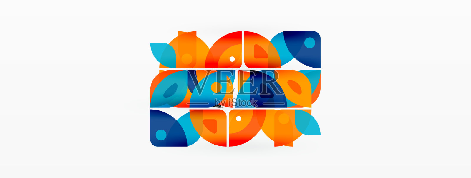 彩色最小几何抽象背景插画图片素材