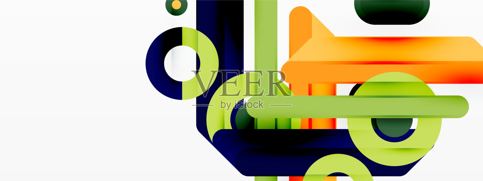 线条几何背景条纹和环插画图片素材