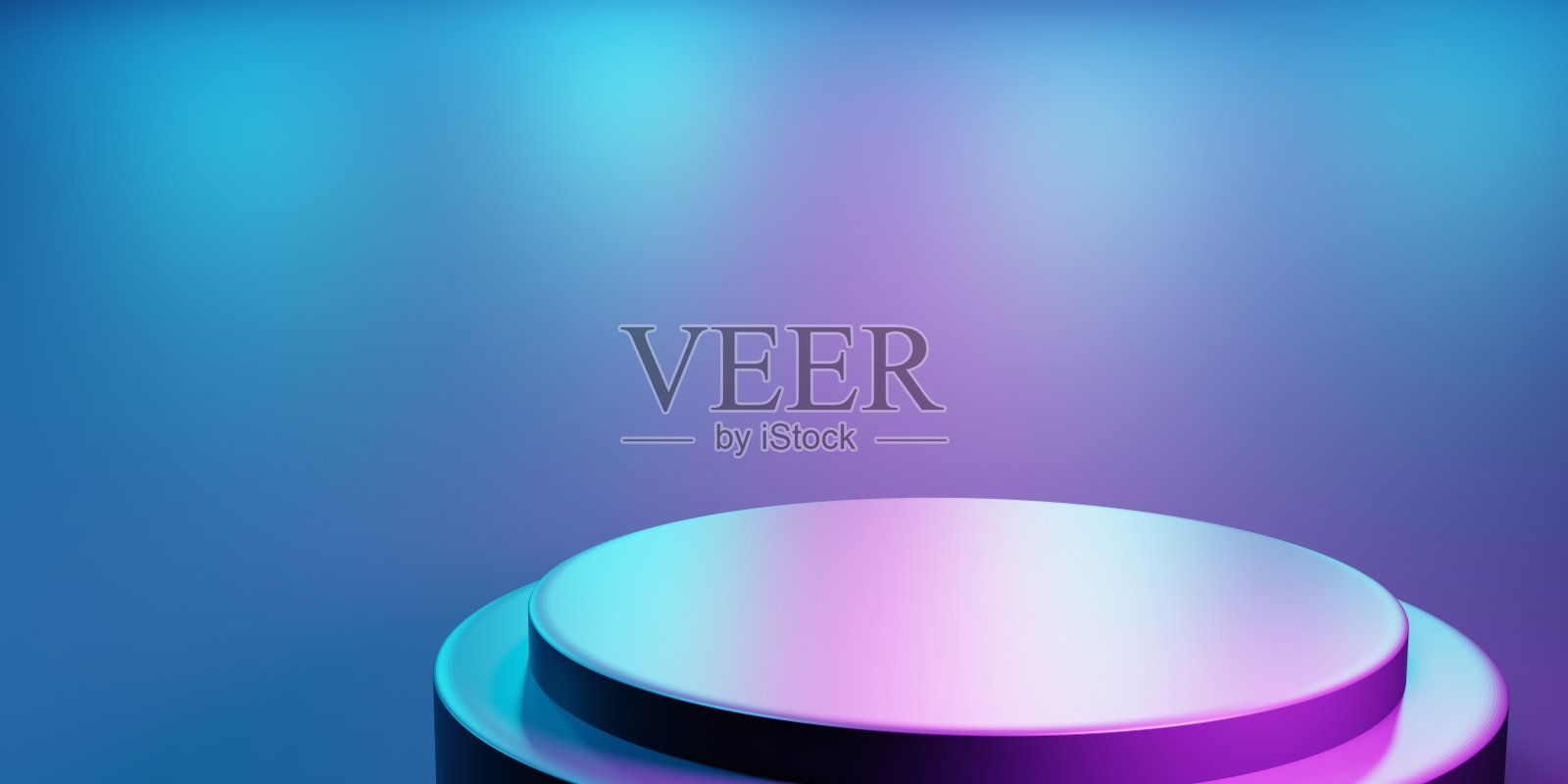 紫色和蓝色抽象几何背景的3d渲染。场景广告,技术,展示,旗帜,化妆品,时尚,商业,元。科幻小说插图。产品显示照片摄影图片