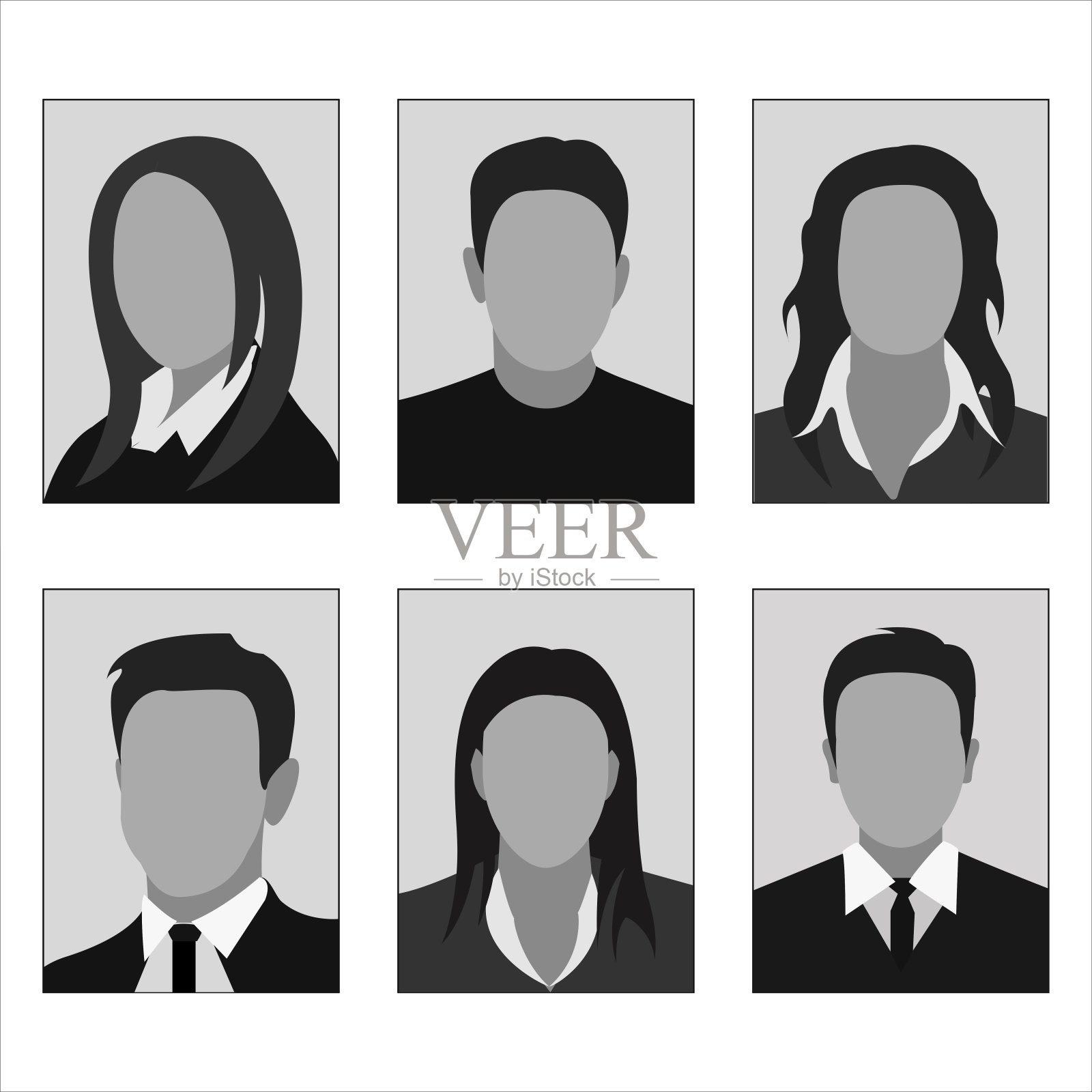 男人和女人的照片模板插画图片素材