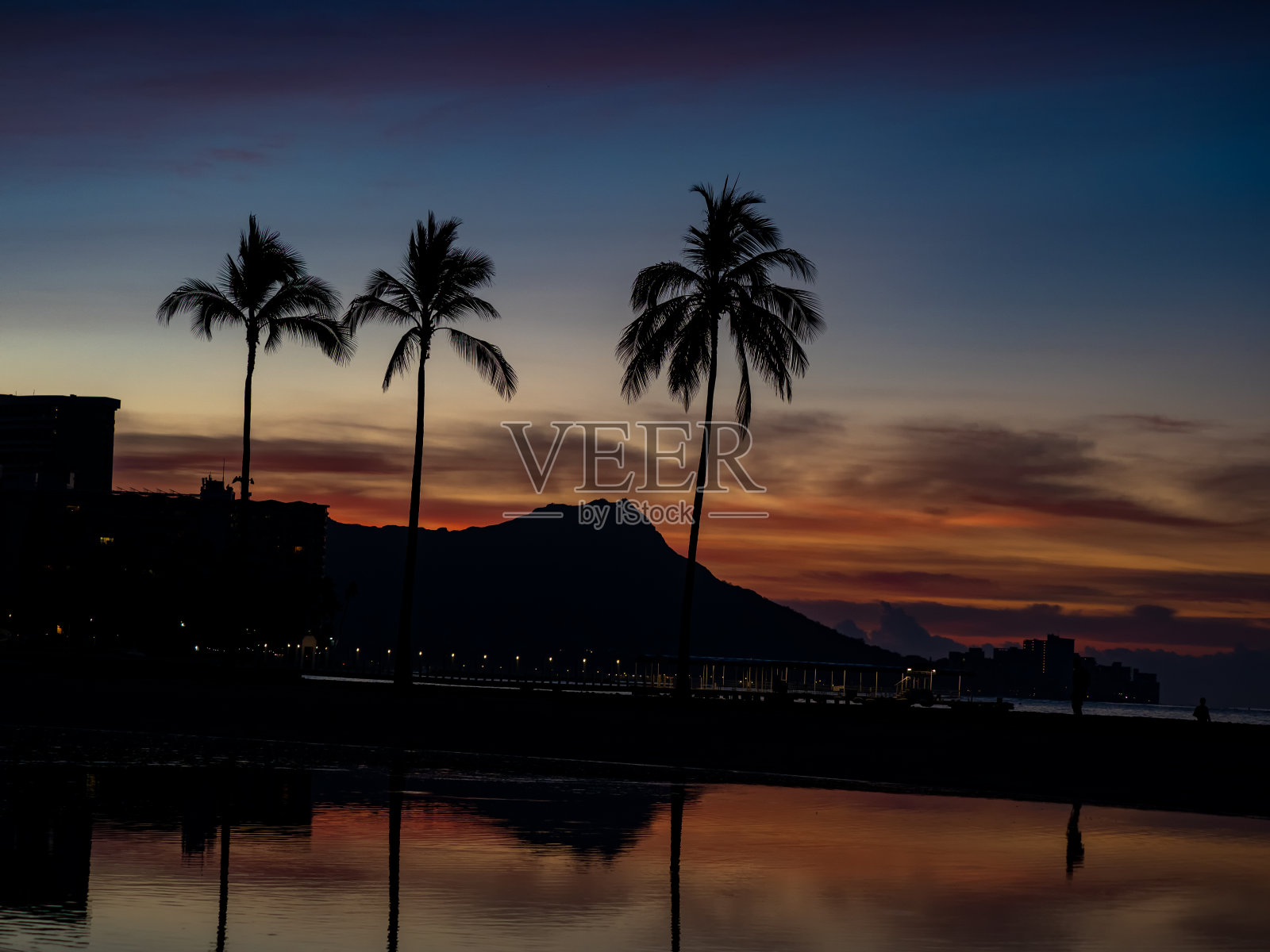 钻石头上的日出照片摄影图片