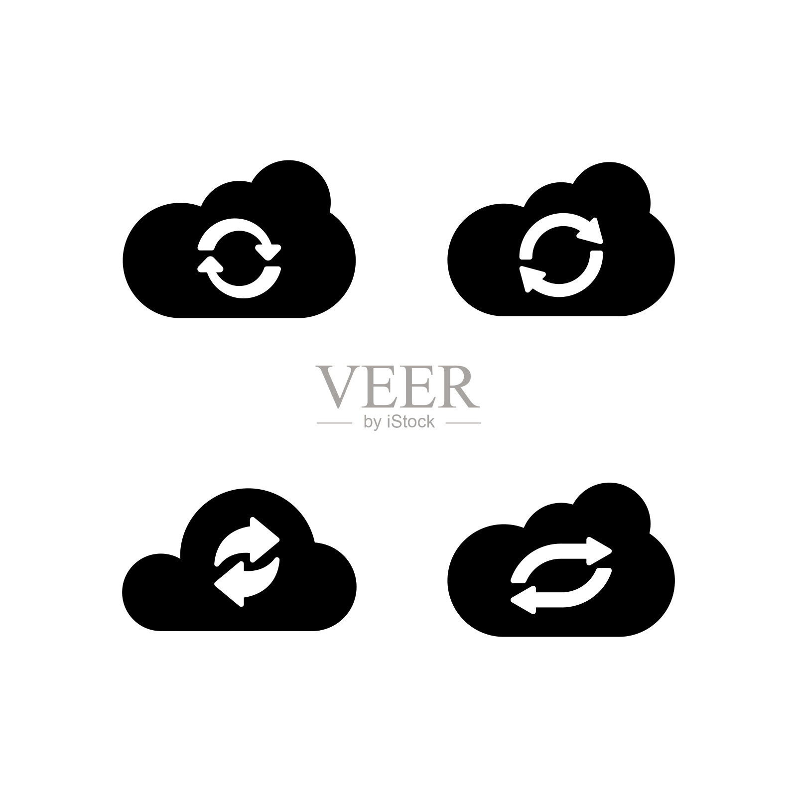 云同步图标设计矢量模板插图插画图片素材