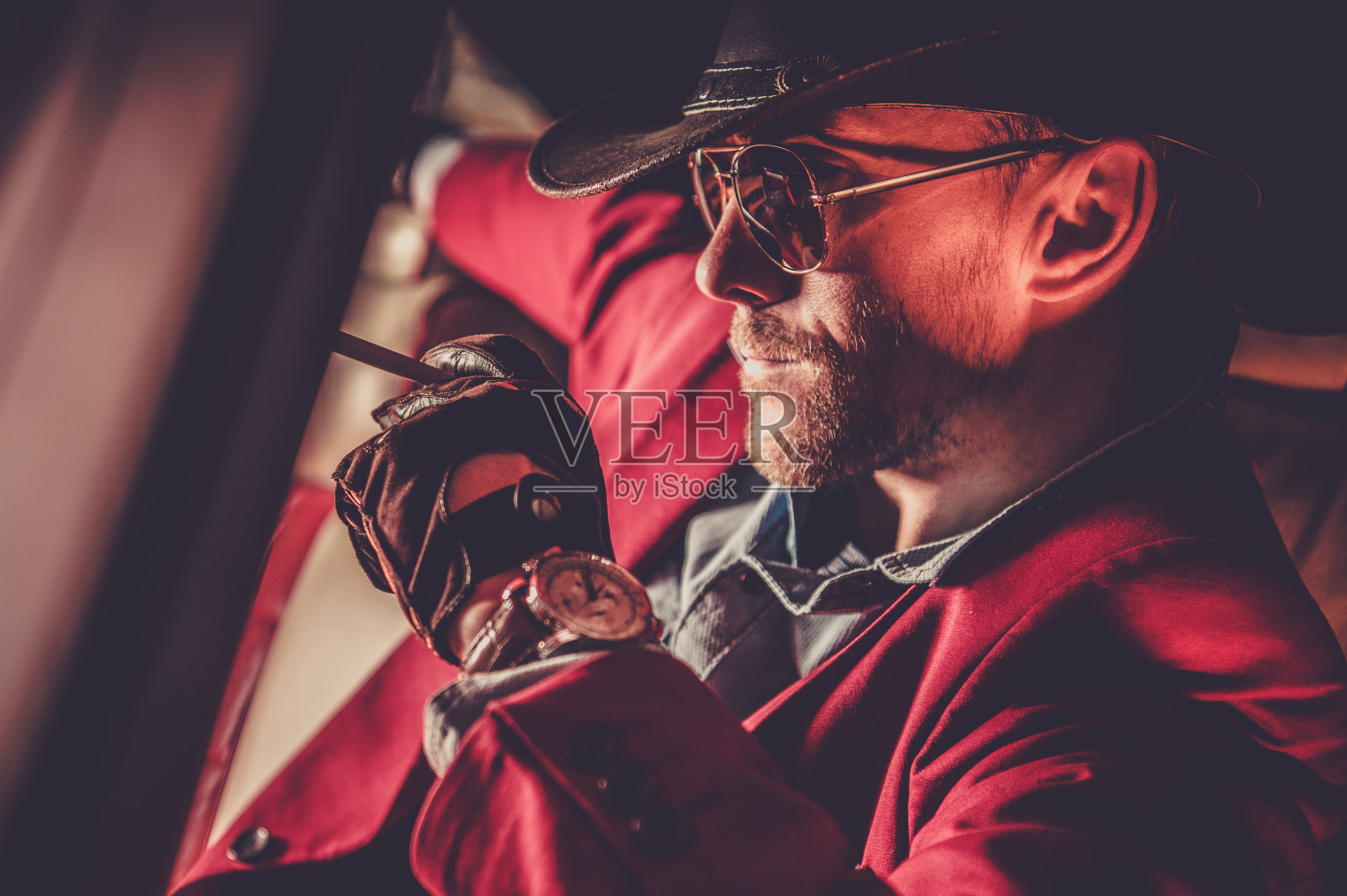 美国白人牛仔肖像照片摄影图片