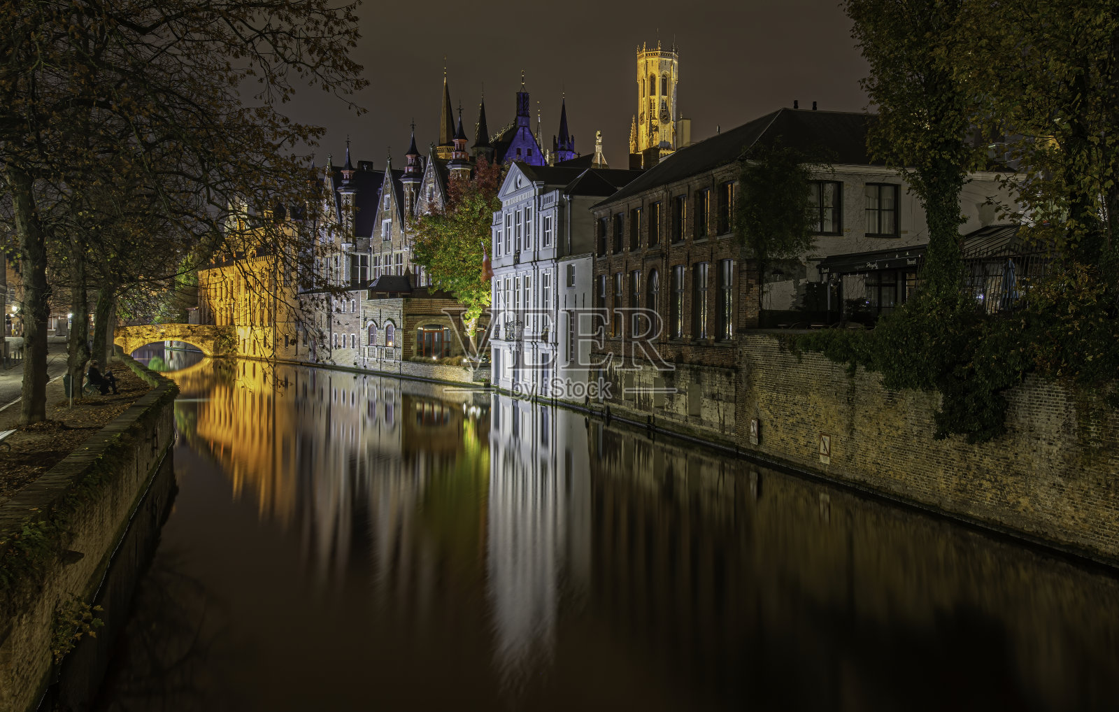 布鲁日的秋天照片摄影图片