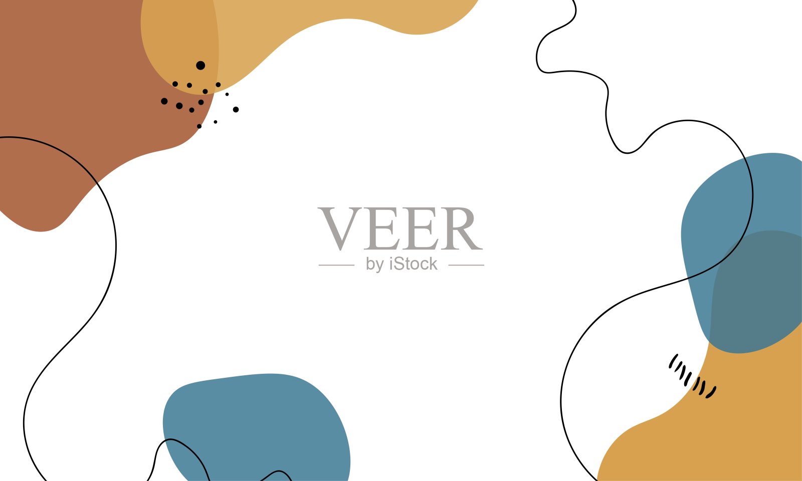 摘要现代波浪彩色背景插画图片素材