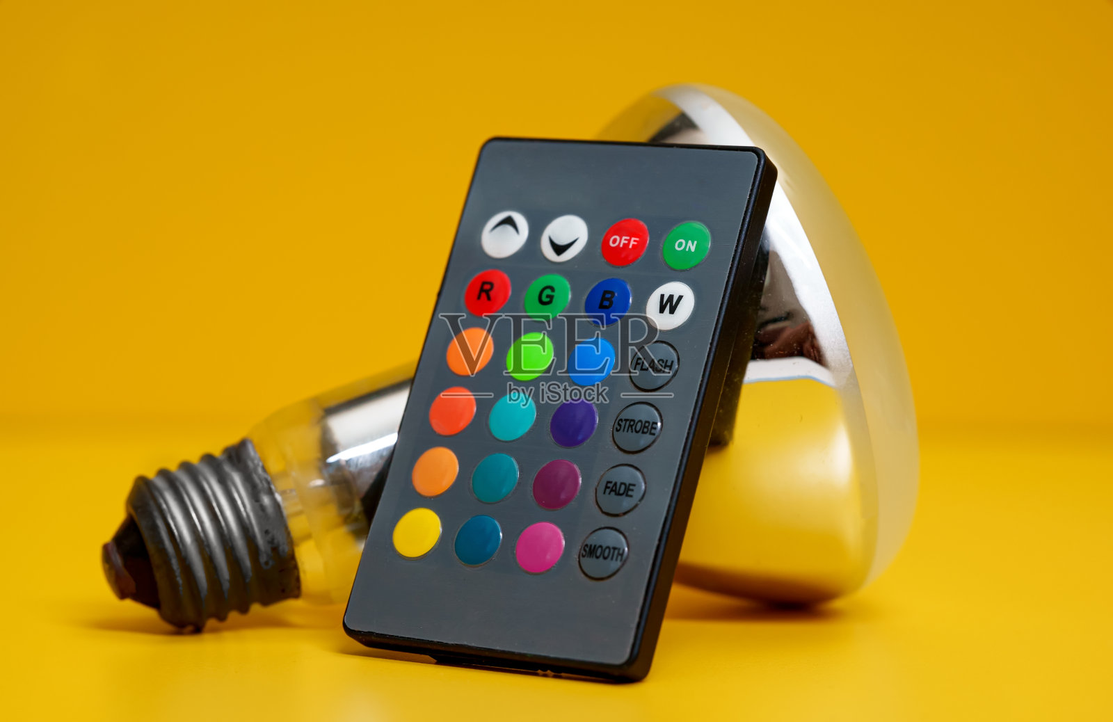 红外遥控,led灯可变色控制。照片摄影图片