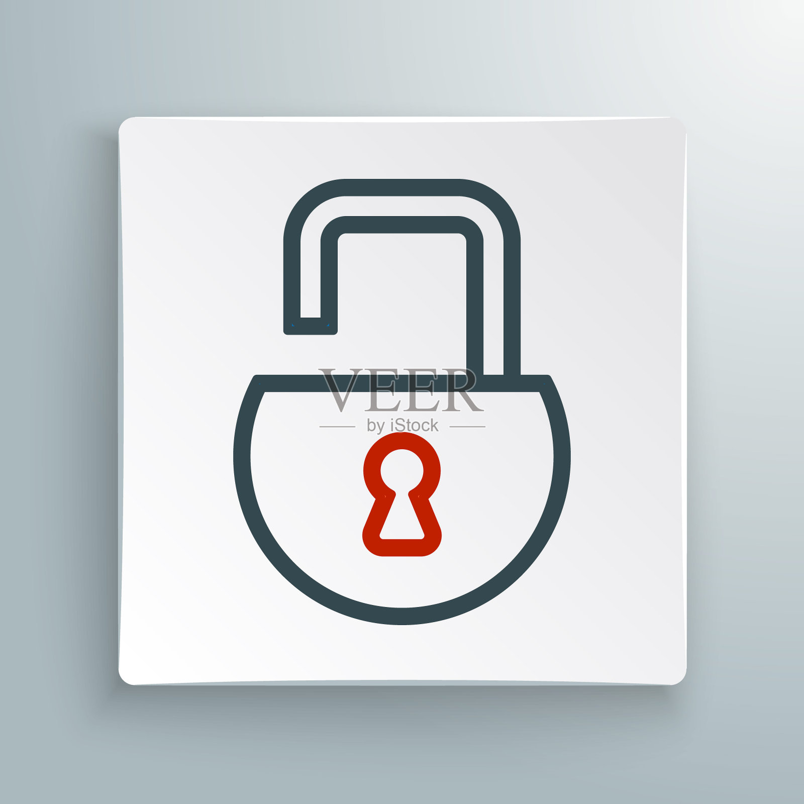 行打开挂锁图标孤立在白色背景上。开了锁的迹象。网络安全的概念。数字数据保护。色彩斑斓的轮廓的概念。向量图标素材