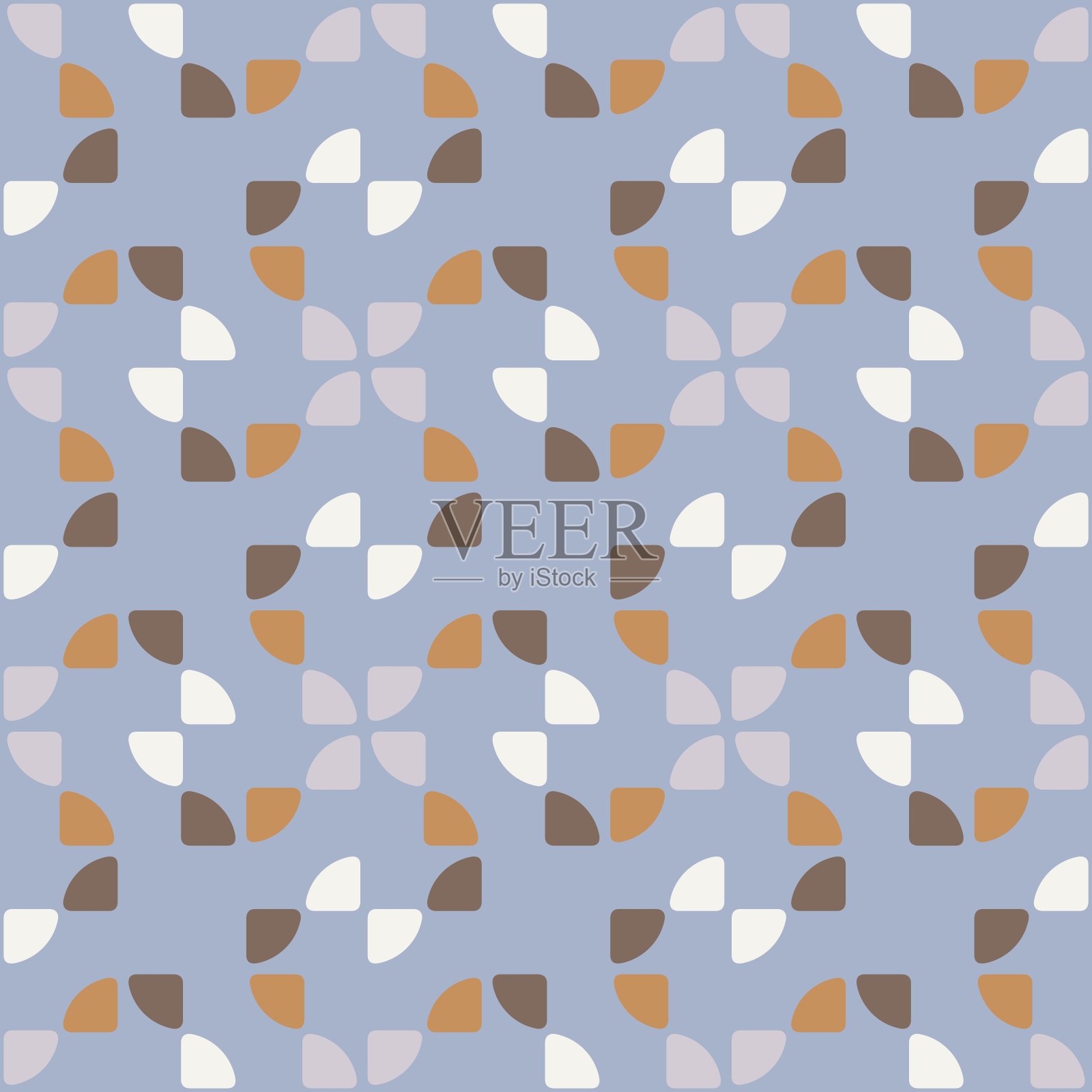 圆角抽象无缝图案-强调任何表面。插画图片素材