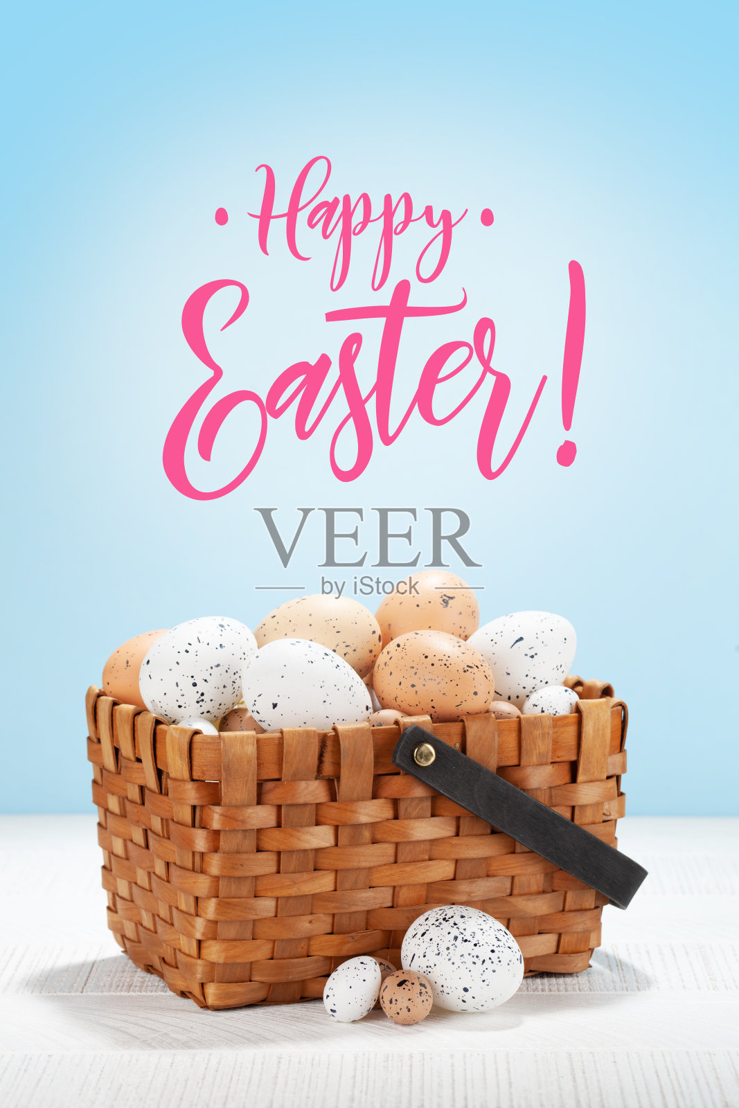 复活节贺卡和复活节彩蛋照片摄影图片