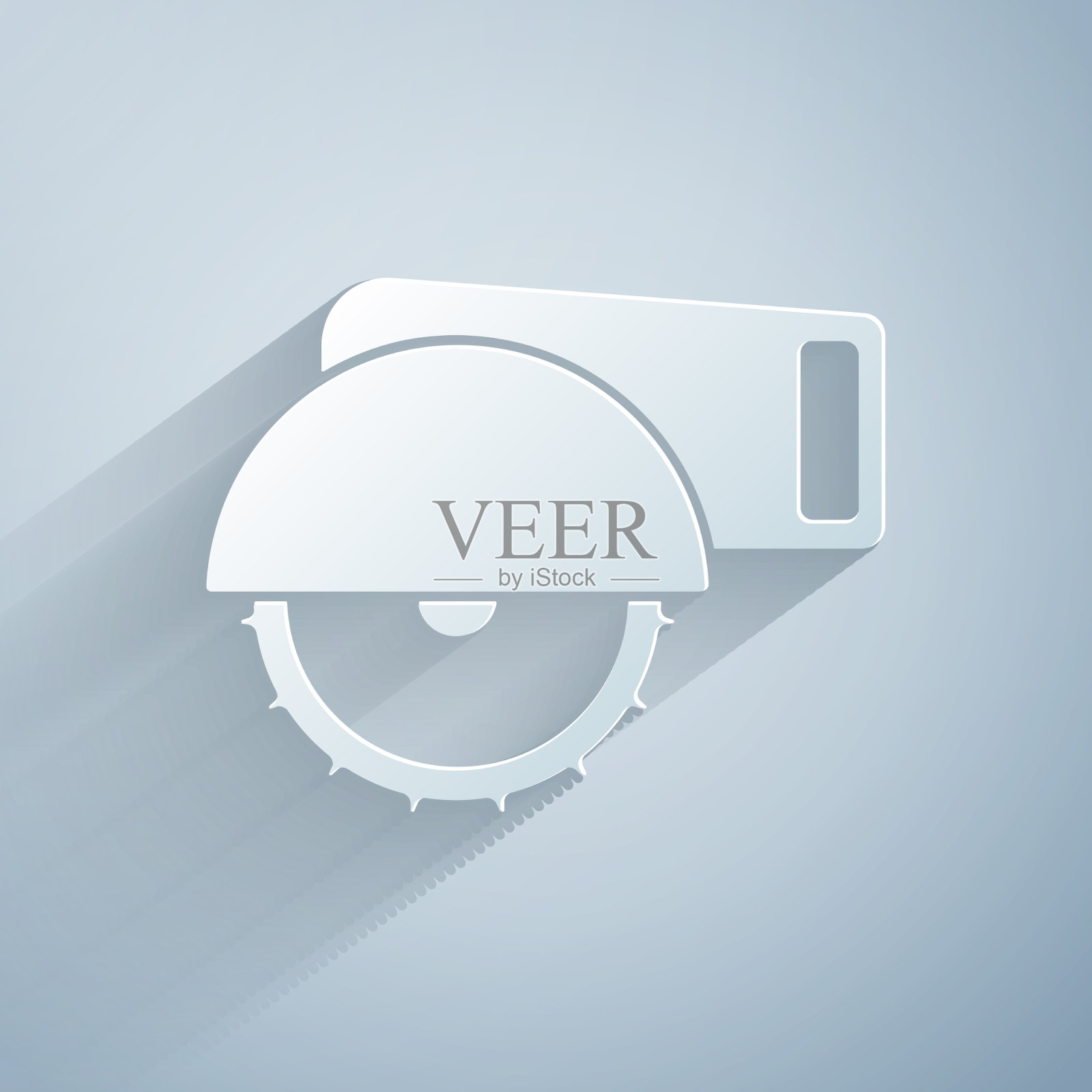 钢齿切纸电动圆锯插画图片素材