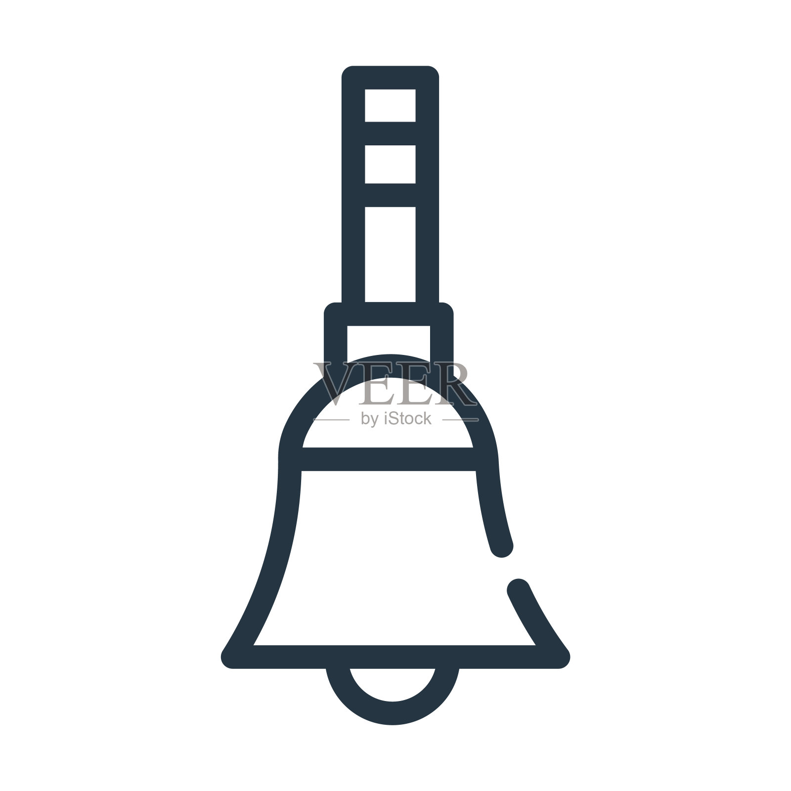 电铃细线图标。电动,安全线性图标从工具和用具概念孤立的轮廓标志。矢量插图符号元素的网页设计和应用程序。图标素材