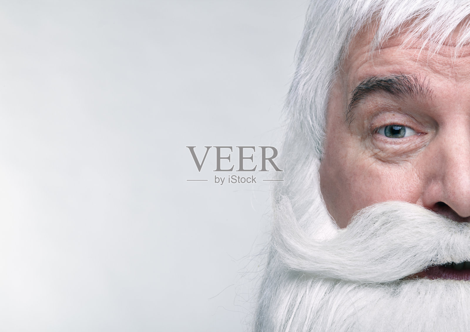 圣诞老人脸部特写照片摄影图片