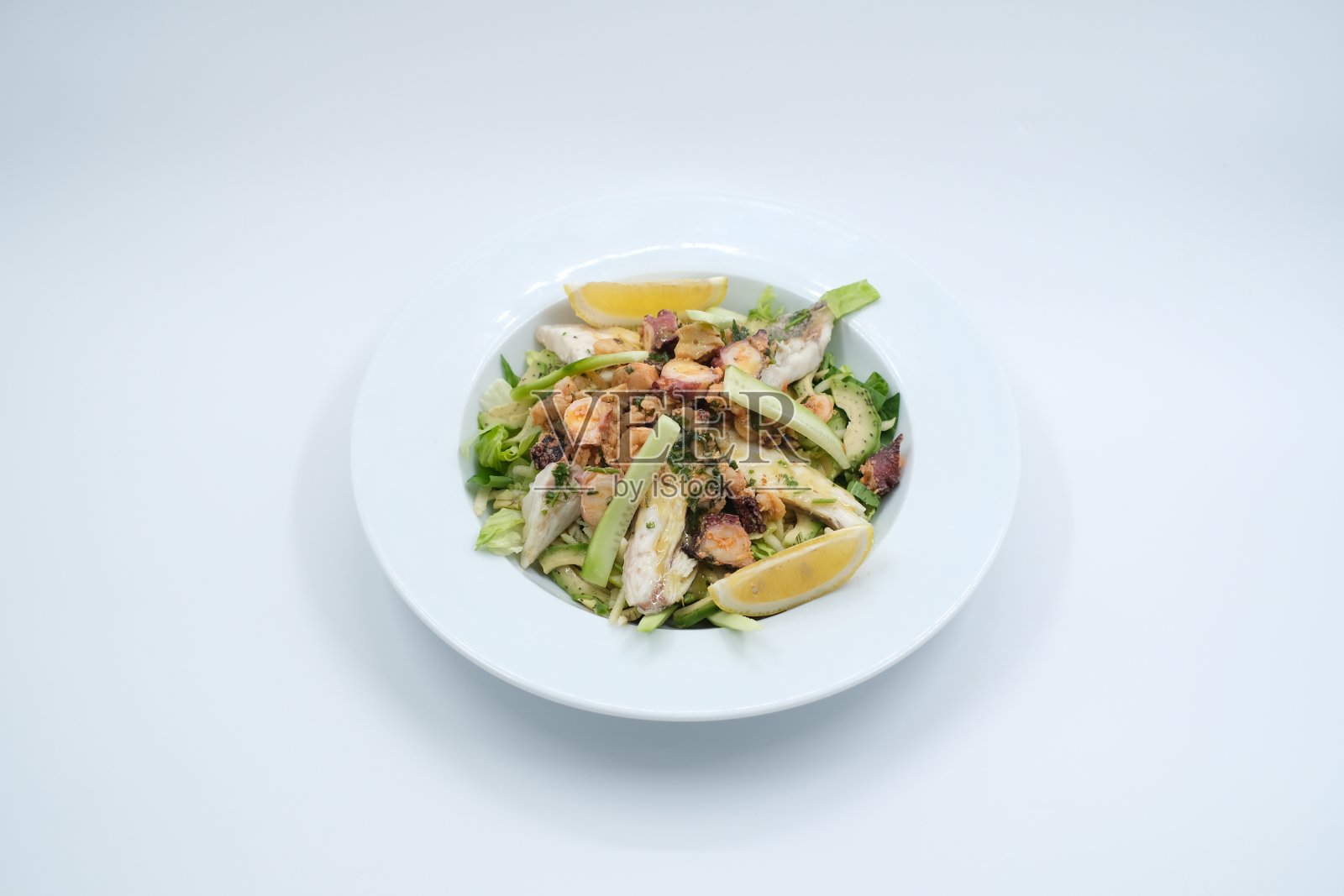 海鲜沙拉照片摄影图片