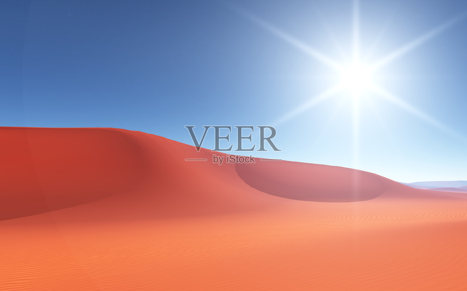 沙漠上耀眼的阳光照片摄影图片