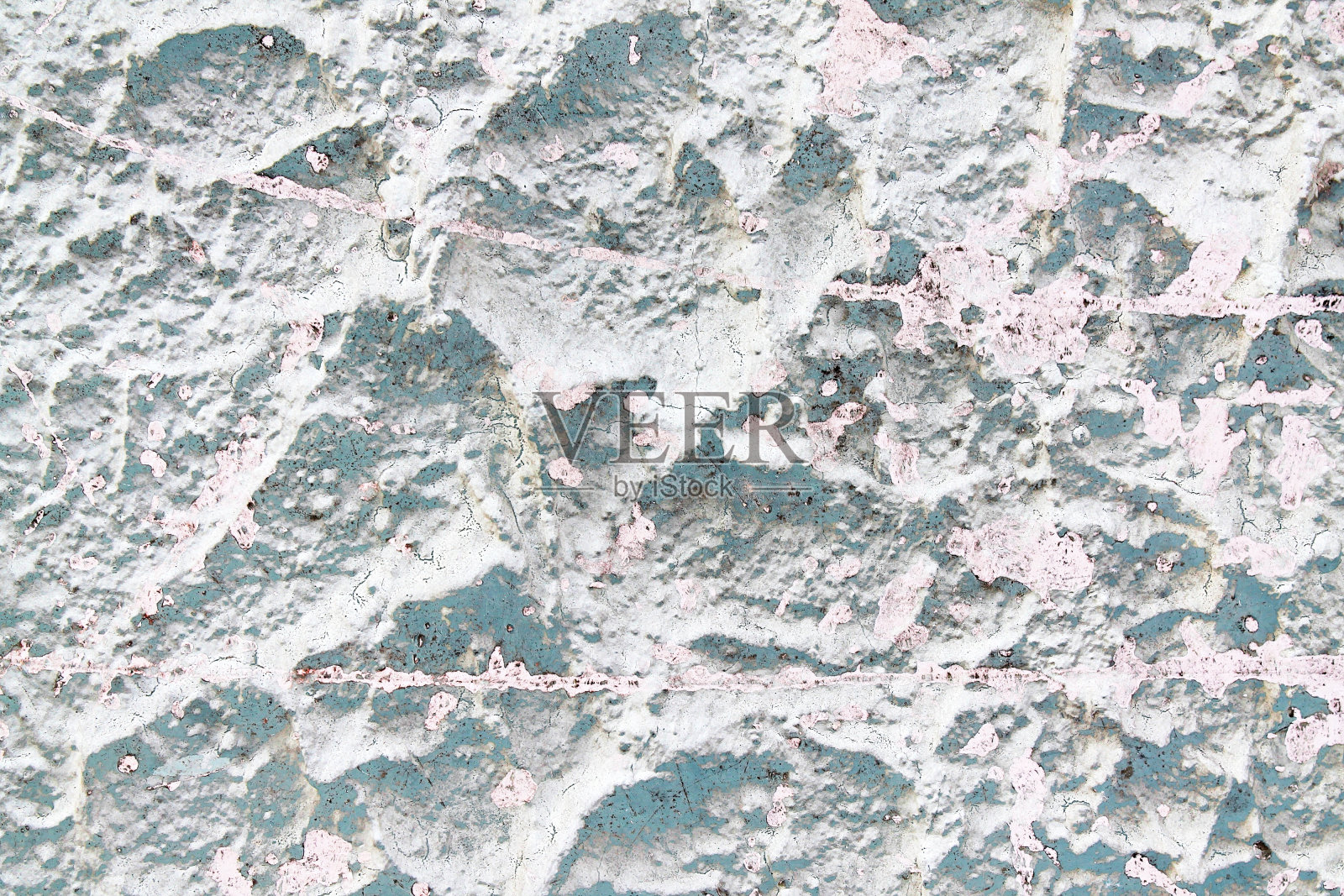 混凝土墙体老化,风化,有裂缝和油漆照片摄影图片