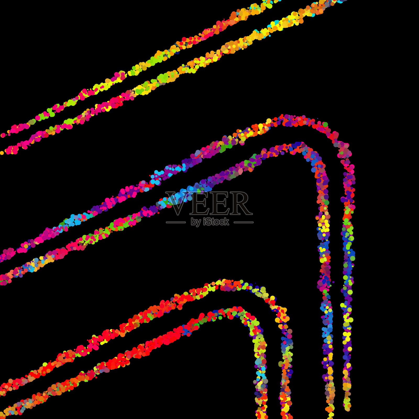 现代风格的明亮抽象形象。插画图片素材