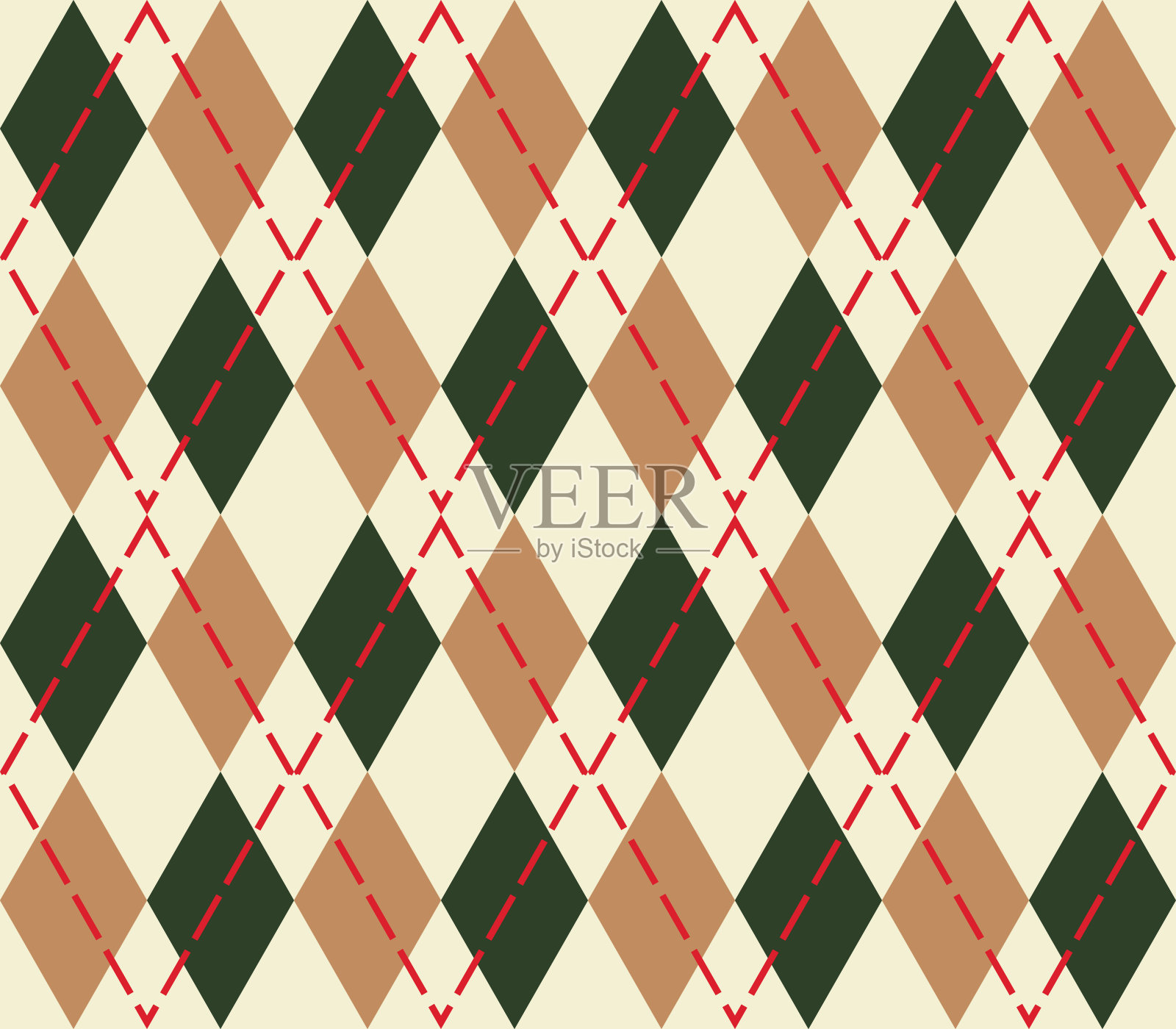 菱形无缝图案,绿色,黄色,咖啡色。适用于各种印刷品、织物、书籍封面、表面及网布使用插画图片素材