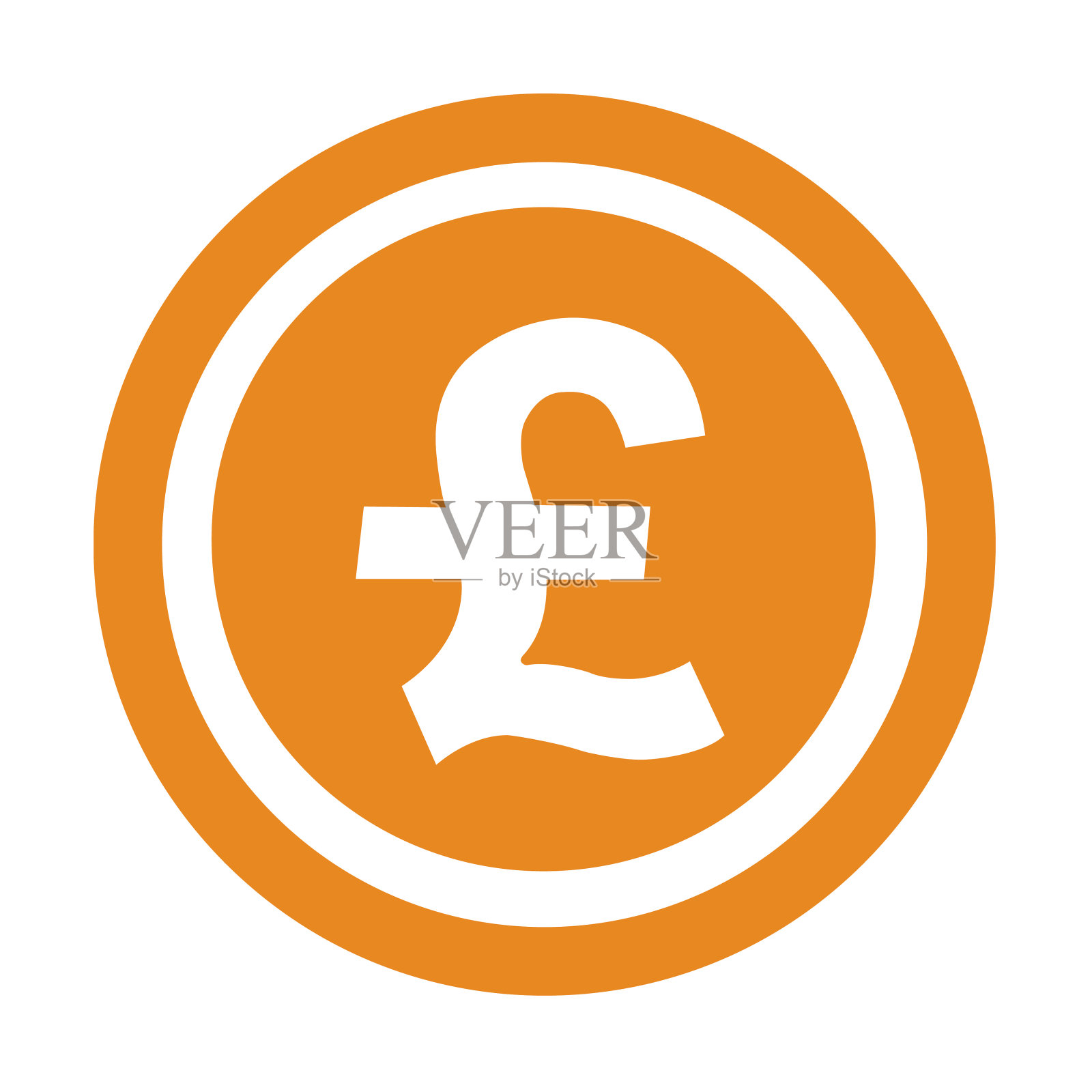 英镑平面图标,商业和金融,金钱符号矢量图形。插画图片素材