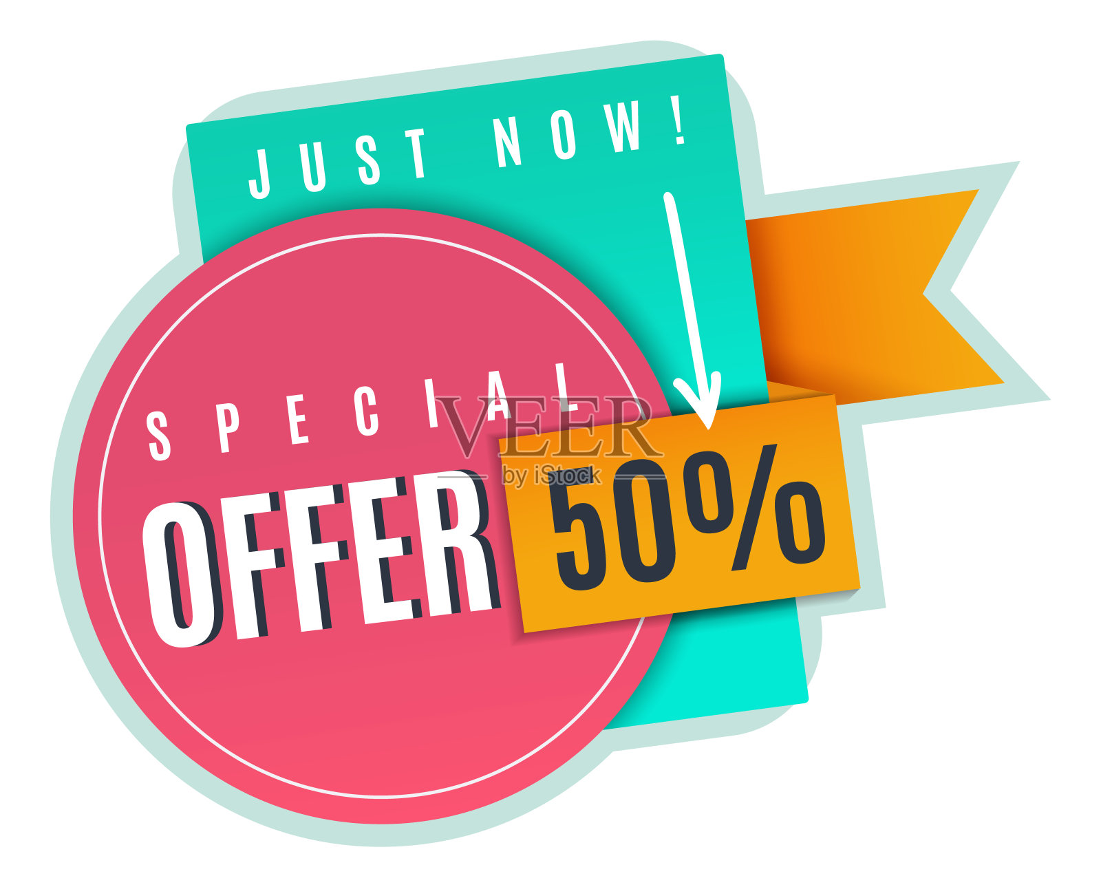 特价标签。限时促销广告贴纸设计元素图片