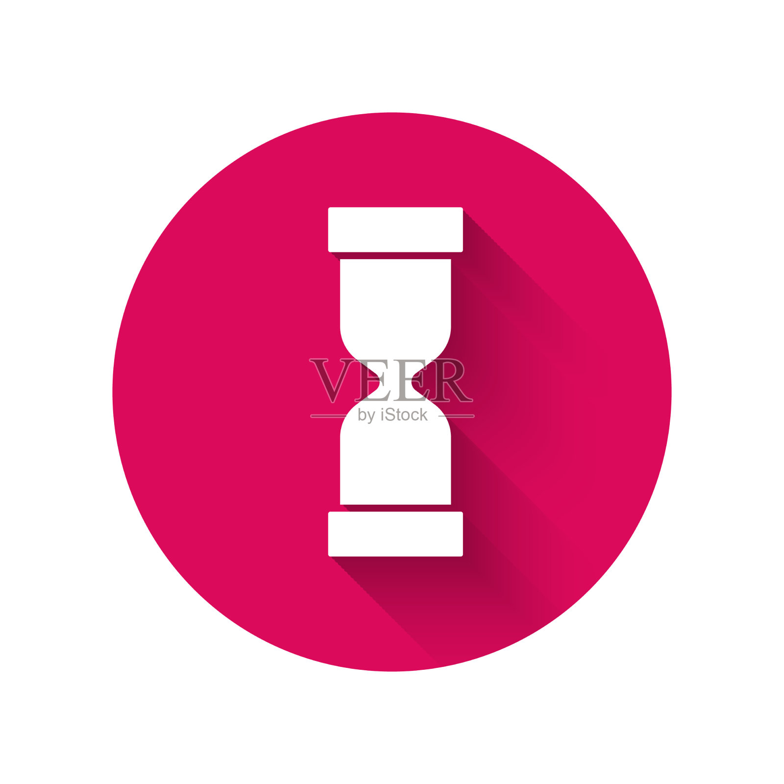 白色旧沙漏与流动的沙子图标图标素材