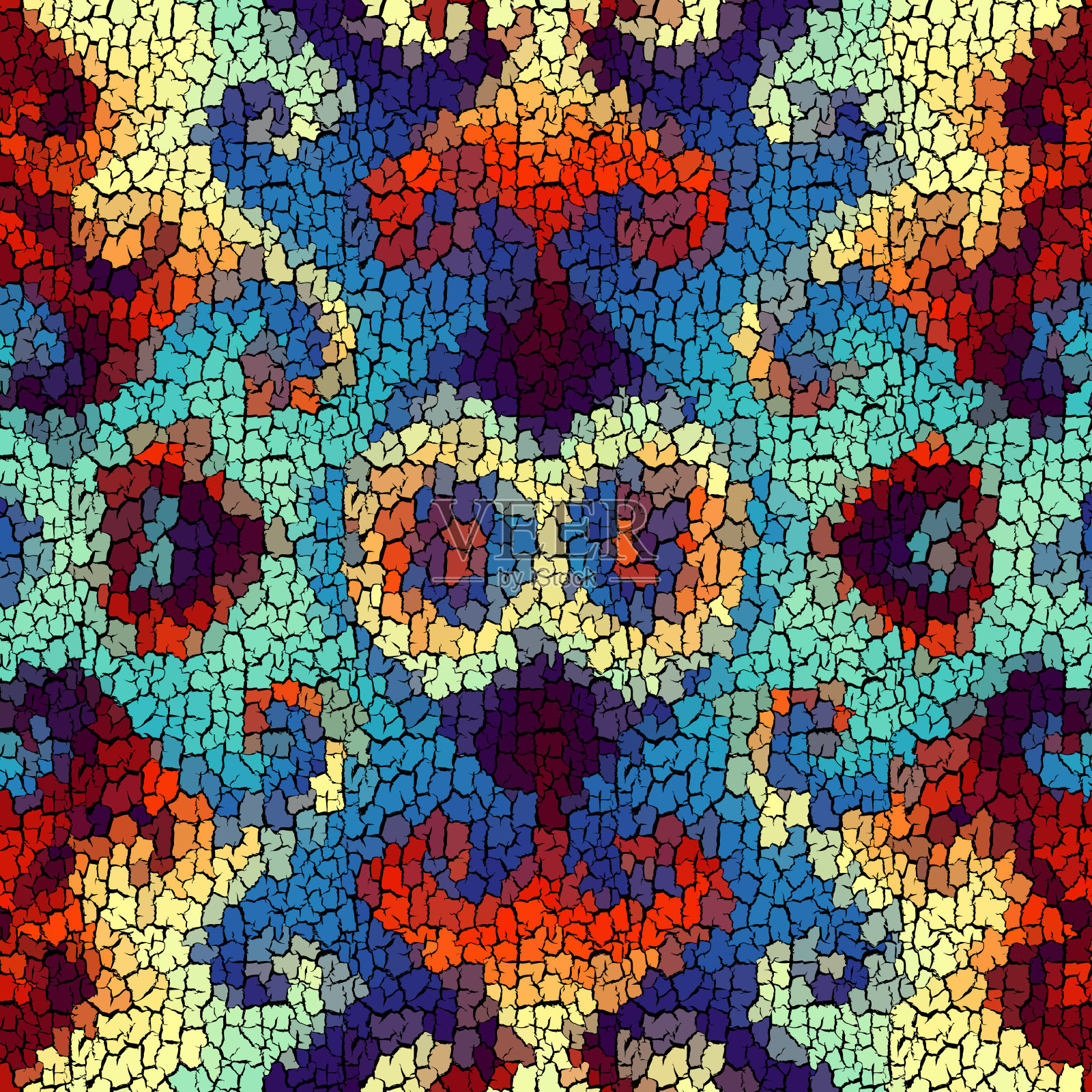 无缝grunge抽象方形图案。油漆枯燥乏味的裂缝。插画图片素材