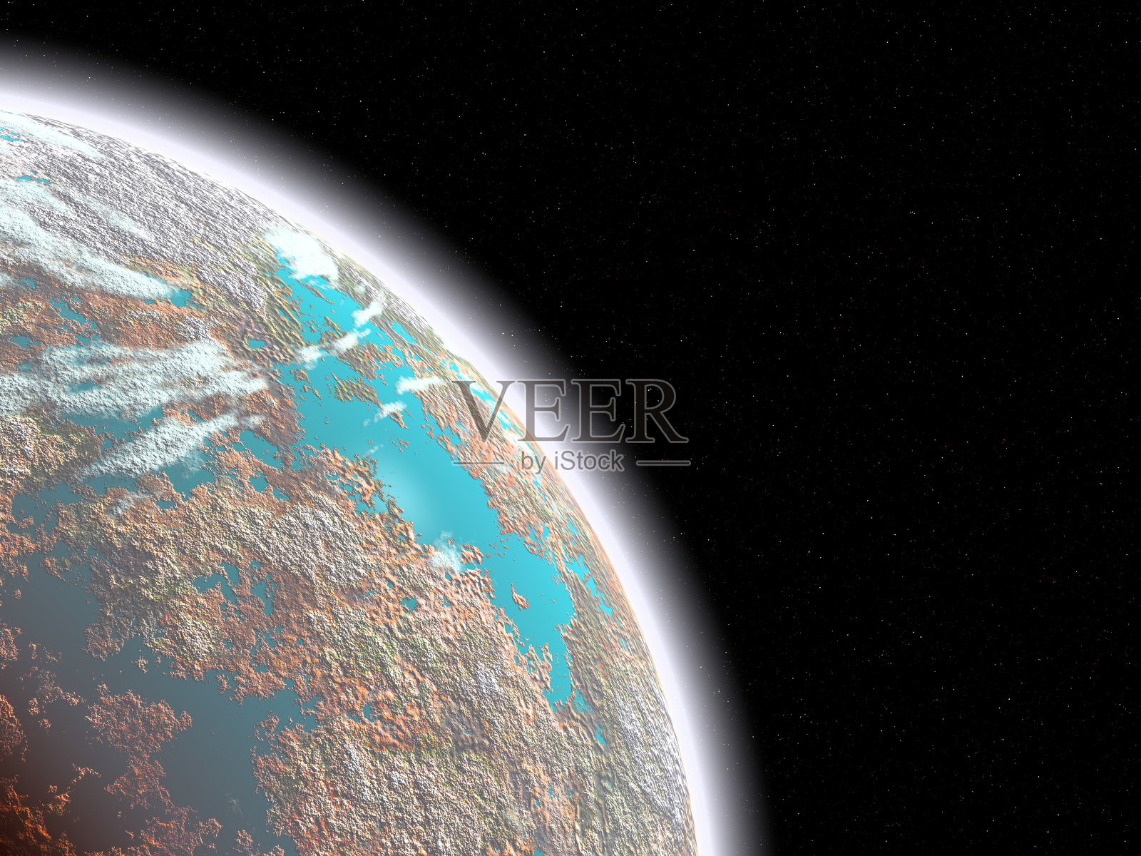 太空中的外星行星照片摄影图片