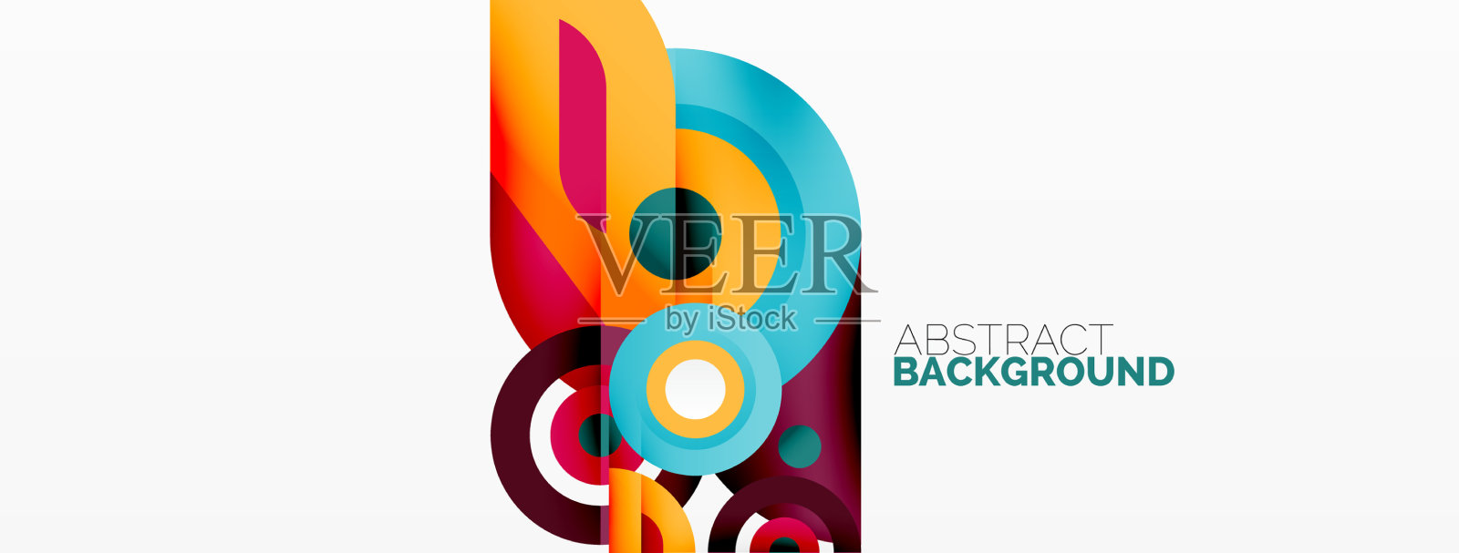 抽象圆形背景极简插画图片素材