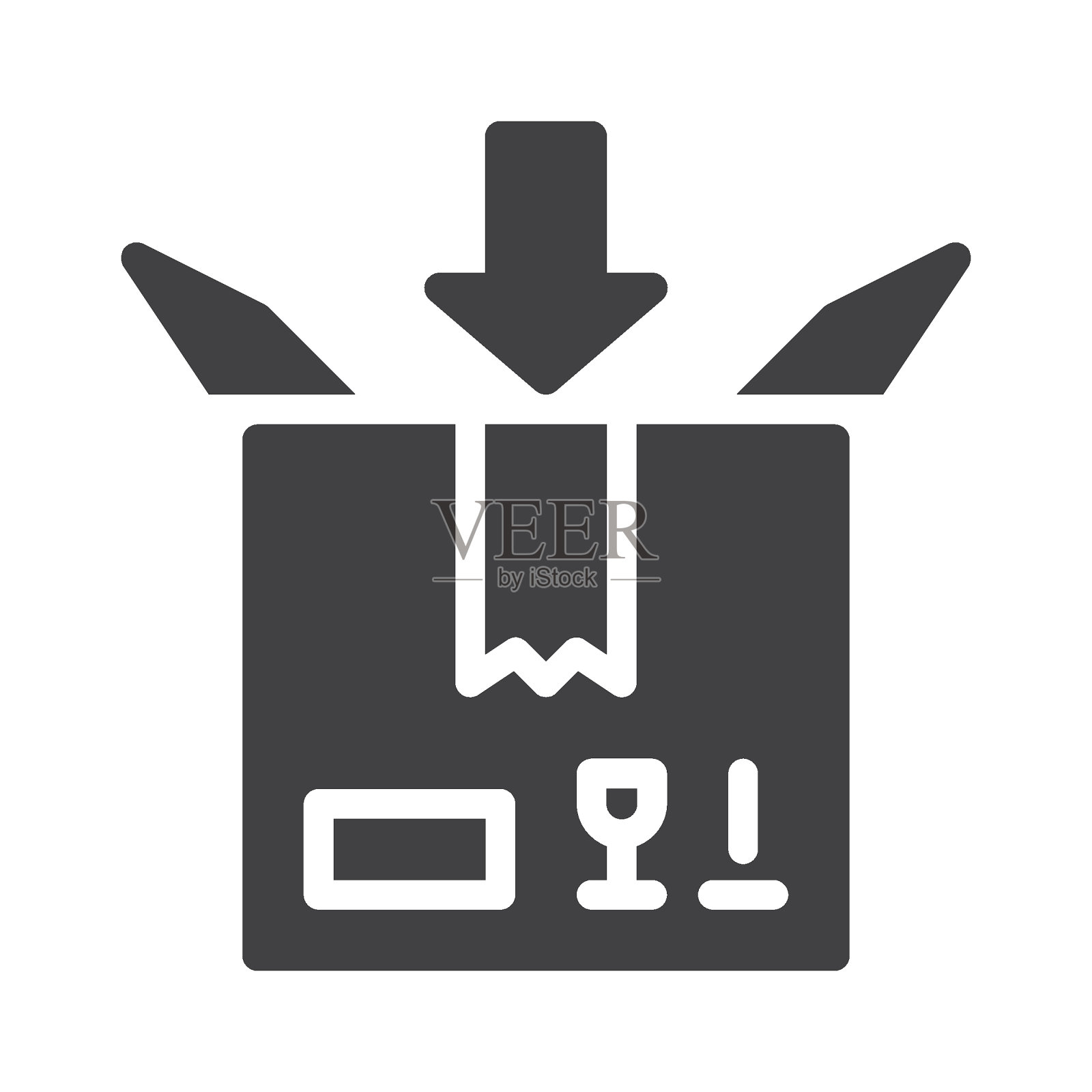 添加包裹盒矢量图标图标素材