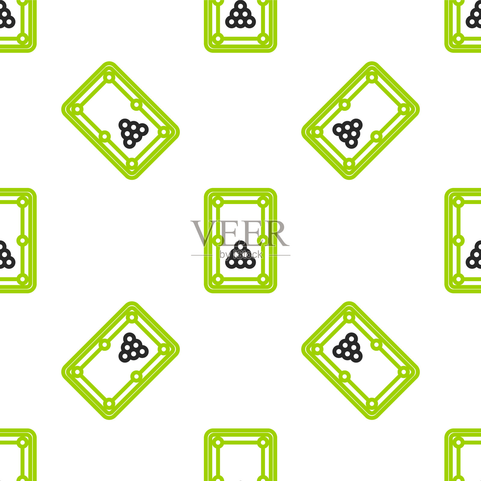 线台球桌图标孤立无缝模式上的白色背景。池表。向量插画图片素材