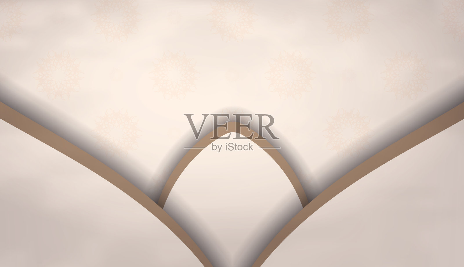 米色明信片与空间为您的文本和模式。新年的主题。向量。插画图片素材