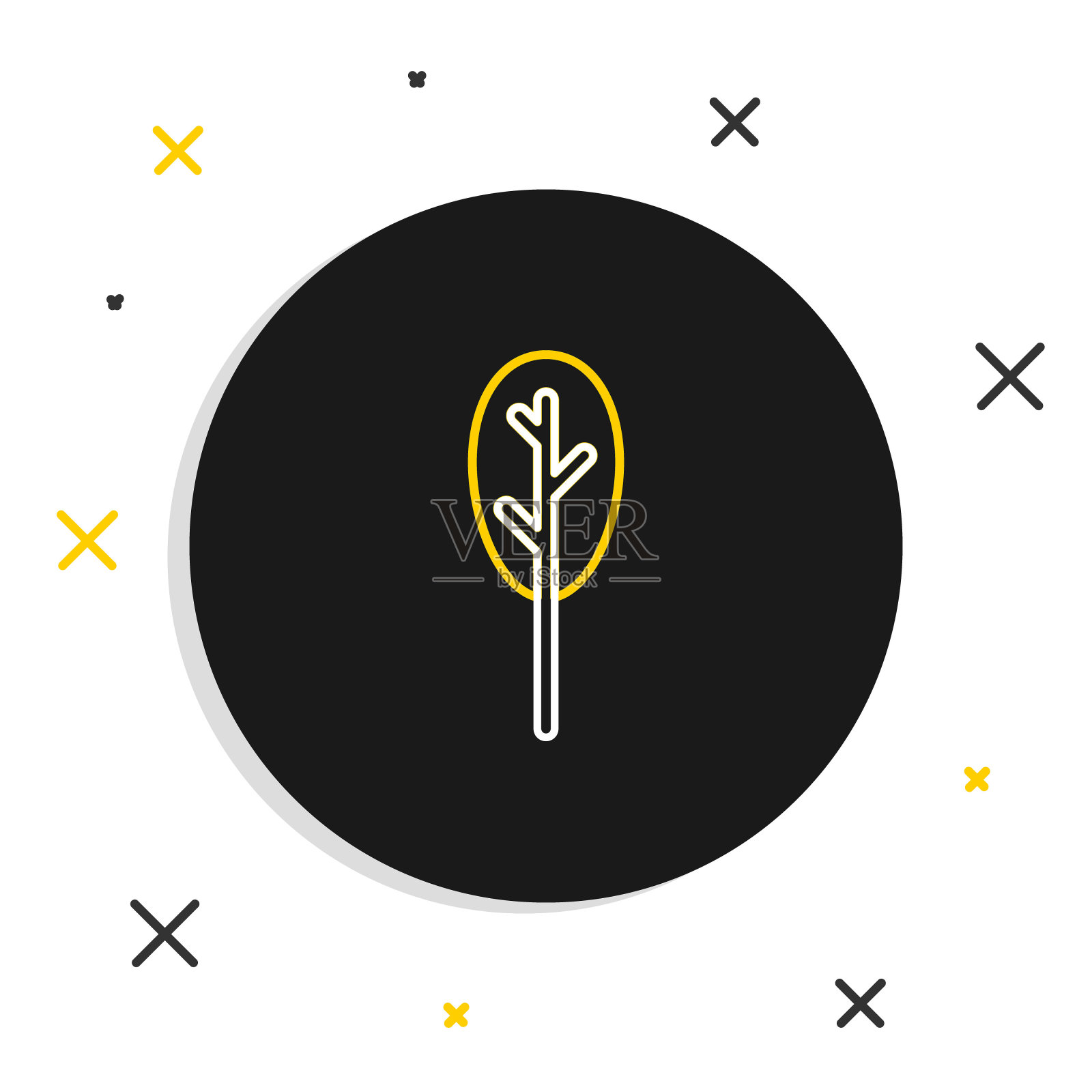 线菠菜图标孤立在白色背景上。色彩斑斓的轮廓的概念。向量图标素材