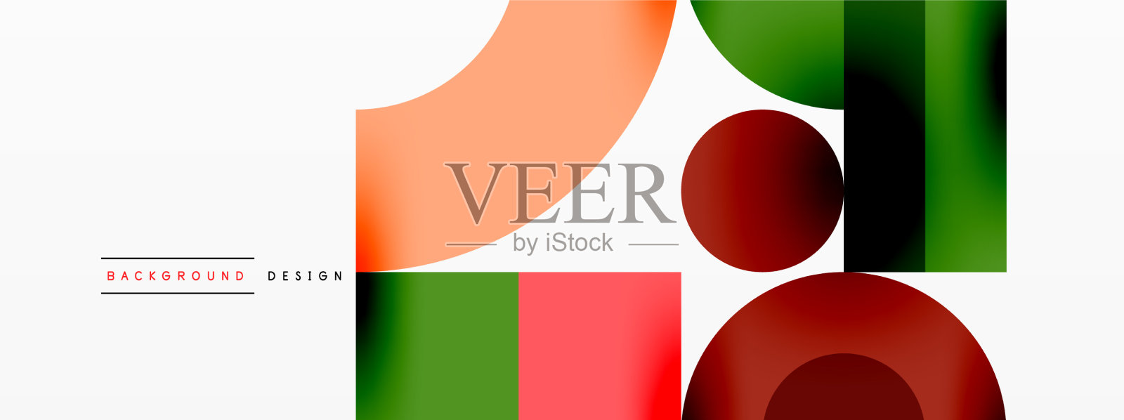 圆形和方形的几何背景圆形插画图片素材